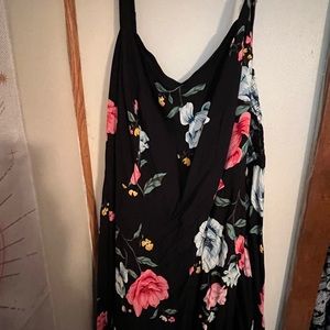 Old Navy Black Floral Maxi Dress